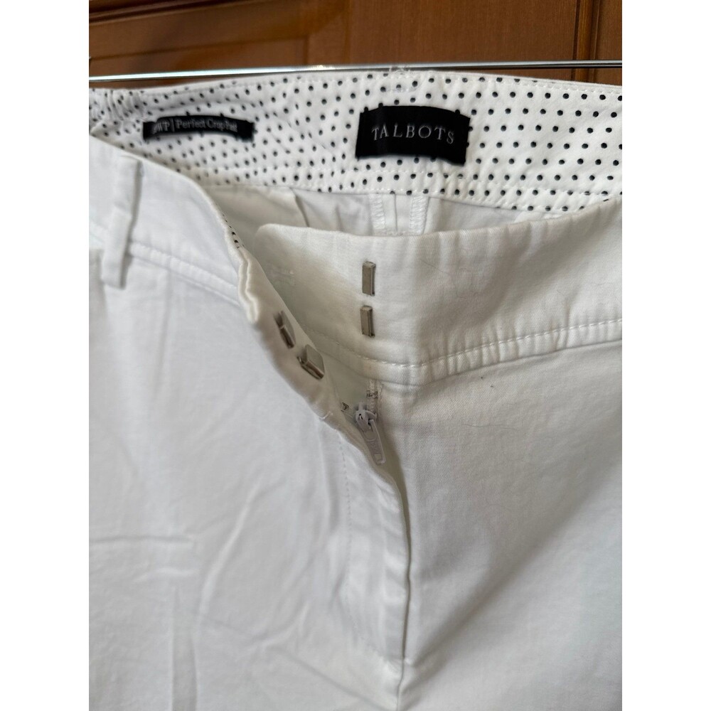 Talbots 20WP Perfect Crop Pant in White - Picture 3 of 7